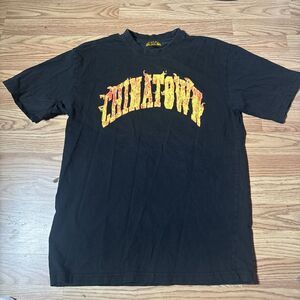 Chinatown Market Flame Logo T-Shirt – Black – Men’s Size Large L